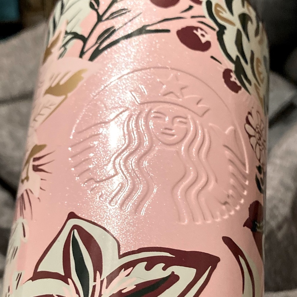 NWT Starbucks Enchanted Forest Pink Glitter Tumbler